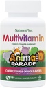 NaturesPlus Animal Parade Barne Chewable Multivitamin - 180 Animal-Shaped Tabletter, Pakke med 3 - Naturlig Assortert Flavors - Vegan, Glutenfri - 270 Total Tjenester