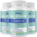 Probiotika for kvinner og menn, 300 milliarder CFU 24 Strains Probiotika + 15 organiske urter Prebiotika Blanding, hyllestabile Gut Health Supplement for Digestive Immun & Helbredelse helse, 6 måneders forsyning