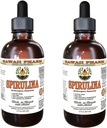 Spirulina alkohol-fri flytende ekstrakt, organisk spirulina (Artrospira platensis) tørket Algae Glycerite Natural Herbal Supplement, Hawaii Pharm, USA 2x2 fl.oz
