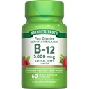 Naturens sannhet B12 Vitamin 5000 mcg | 60 tabletter | Rask oppløse Naturlig Berry Flavor | Vegansk, ikke-GMO & Glutenfri Supplement