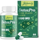 2000 MG Plantebasert detox rensing – Naturlig toksin Flush for lever, Gut & Colon – Antioksidant og digestiv støtte – Zeolit Detox – Fast-Active Detox Complex for kvinner og menn – 60 kapsler