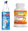 Høy absorpsjon Sink og Magnesium Bundle for muskelgjenvinning - Sink Supplement og transdermal Magnesium Gel for benkramper