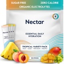 Nectar Hydration Packets - Electrolytes Powder Packets - Sugar Free & 0 Calorie - økologisk frukt flytende dag IV Electrolytes pulver for dehydrering relief & rehydrering (Tropisk variasjon 30 Pack)