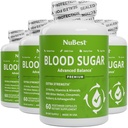 NuBest Blood Sugar - Premium Formula med Bitter Melon, Ashwagandha, Cinnamon, Chromium, Magnesium, Vitaminer, Alfa Lipoic Acid, Cayenne Pepper - Støtte Sunn Blood Sugar - Pack 4