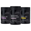 Idrettsforskning Vegansk Biotin 10 000mcg med kokosolje, kveldspris Supplement fra kaldpresset olje og plantebasert vitamin K2 MK7 + Vegansk D3 5000iu