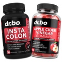 Colon Cleanser Detox & ACV Apple Cider Vinegar Gummies - 15 dagers Colon Cleanse Pills Poop Flush & ACV Gummies kosttilskudd - Bowel Movement Kosttilskudd for intestinal Mage Bloating Gut Support