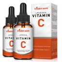 Liposomal vitamin C 2000mg flytende for voksne, høy absorpsjon VIT C, maksimal vitamin C, immunsystem og antioksidant støtte, 60ML (2 flaske)