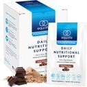 Equilife Daily Nutritional Support, All-in-One Multivitamin måltid utskiftning, ren sjokoladeflavor, 15G Planteprotein, støtter total velvære inkludert energi, digestion, & hud, 14 pakker