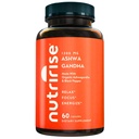 NutriRise Økologisk Ashwagandha Root Capsules med svart pepper, 1300mg, naturlig stress og humør, Thyroid & Immune Support Supplement, Klarhet, Fokus og energi, Glutenfri, 60 greve