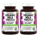 FarmHaven USDA Organic Milk Thistle Capsules ® 30X Konsentrert frø ekstrakt & 80% Silymarin Standardisert - støtter leverfunksjon og generell helse