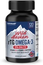 NANOWELL Wild Alaskan rTG Omega-3 Fish Oil 1196mg - EPA, DHA, vitamin D3 & E - 120 Softgels, 60 dagers forsyning