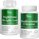 DR VITAMIN SOLUTIONS Natttid Fettforbrenner & 15 dagers rensing for oppblåsing og vekttap, Bundle, 90 Caps