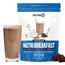 NutriBreakfast av Nutrillermo/Keto Protein kollagen pulver med MCT olje/MCT olje pulver/Keto kollagen peptider med gras-fedt bovin kollagen type I & III (15,9, sjokolade)