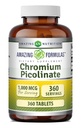 Amazing Formler Krom Picolinate 1000 Mcg  Tablet Tabletter Supplement | Ikke-GMO | Glutenfri | laget i USA (1 pakke | 360 greve)
