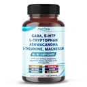 GABA, 5-HTP L-Tryptophan Ashwagandha Kamille L-Theanine Magnesium - Laget i USA