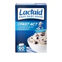 Lactaid Fast Act Laktose Intolerance Relief Caplets, Lactase Enzyme for å forhindre gass, bloating og diarre på grunn av Laktose sensitivitet, Single-Serve kosttilskudd for reise og on-The-Go, 60 greve