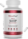 HealFast lege formulert Max søvnhjelp med ekstra styrke Melatonin 10mg - rask oppløsning - naturlige søvnhjelpemidler for voksne - Melatonin piller - urter, aminosyrer og Melatonin - 60 Ct