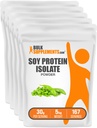BulkSupplements.com Soya Protein Isolate pulver - Vegansk Protein Powder, Unflavored - Ren & Glutenfri, 30g per servering, 1kg (2,2 lbs) (Pack of 5)