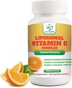 Liposomal vitamin C 1200mg per porsjon 180 Veggie kapsler per flaske høy absorpsjon vitamin C piller kosttilskudd fett løselig Vit C kraftig antioksidant med immunsystem støtte laget i USA