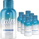 Calm & Easy - Naturlig Stress Relief Shot, KSM-66 Ashwagandha, Suntheanine L Theanine, beroligende Adaptogen Drink, Avslapping, Fokus og Mood ® 2 oz flytende flaske (6 pakke)