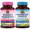 Vitalitown Probiotic + Magnesium Bundle (pakke med 2) | Probiotika for kvinner (artikkel 1) & magnesiumkompleks (artikkel 2) | 30 Probiotiske kapsler og 120 Magnesiumkapsler