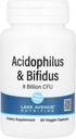California Gold Nutrition Acidophilus og Bifidus, Probiotiske blanding med Lactobacillus acidophilus, Bifidobacterium laktis og Bifidobacterium longum, 60 Veggie Capsules