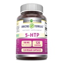 Amazing Formler 5-HTP (Hydryptofan) Supplement | 100 Mg Per Serving | Veggie kapsler | Ikke-GMO | Glutenfri | laget i USA (1 Pakke, 120 greve)