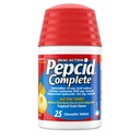 Pepcid Complete Acid Reduser + Antsyre for syre Reflux, 10 mg Famotidin, 800 mg Kalsiumkarbonat & 165 mg Magnesium Hydroxid per Heartburn Tablett, Antasid Chews, Tropisk frukt, 25 ct