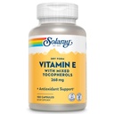 SOLARAY Vitamin E 400 IU (268 mg), Tørr Form - Naturlig kilde, Blandet tokoferoler Vitamin E - Antioksidant Supplement, PMS og Menopause Støtte - 60-dagers garanti, Lab verifisert - 100 Serv, 100 Kapsler
