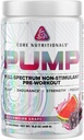 Core Nutritionals Pump Full-Spectrum Non-Stimulant Pre-Workout, med N03T Nitrat, Peak02, Alpha GPC, for maksimal pumpe, styrke og ytelse 20 serveringer (Watermelon Grape)