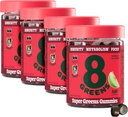 8Greens Supergreens Gummies Super Greens Powder Superfood Gummy for Metabolisme, Immunitet og fokus, Digestive Helse Enzymer, Organisk: Klorella, Spirulina, Aloe Vera, Apple Flavor, 200 Count