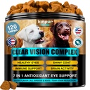 Øyevitaminer for hund - Hunde Vision Supplement for tear Stains, Hunde Eye Care, Immun Support - Vitamin С, Carrot, Fiskeolje, Lutein - 180 Myk Chews med Duck Flavor - for alle avler og aldre