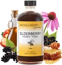 Mickelberry Gardens Elderberry Honning Tonic, Sambucus Syrup, Black Elderberry - Immunstøtte for voksne og barn (8 Ounces)
