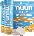 Nuun Daily Electrolyte Tabletter med magnesium, kalsium, kalsium, klorid og natrium, Glutenfri, Sukkerfri, & Vegan, Blandet Citrus Flavor, 4 Pack (40 Serverer totalt)