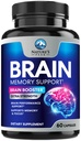 Brain Memory Supplement piller - 3X Styrke Nootropics for konsentrasjon, klarhet og fokus Støtte - Hjerne Helse Kognitive vitaminer med Bacopa, Fosfatidylserin & DMAE, Brain Booster, 60 Kapsler