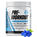 Outwork ernæring preworkout for menn og kvinner - Nootropic pre workout uten kreatin, pre-workout pulver med Taurin Rhodiola citrullin male Beta Alanine koffein (blå bringebær)