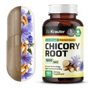 BIO KRAUTER Chicory Fiber Supplement - 1200 mg Styrke - 100 greve - Chicory Root Powder - Inulin Kapsler for digestiv støtte - Vegan