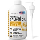 Salmonolje til hunder og katter, 32 oz - Omega-Rich Supplement for sunn hud & Coat, Joint & Immune Support - All-Naturlig fisk olje væske - Premium Pet Care, laget i USA
