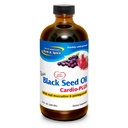 NORTH AMERIKAN HERB & SPICE Black Seed Oil Cardio-Plus - 8 floz - støtter hjertehelse med Muscadin & Pomegranate - Non-GMO - 48 Serveringer