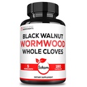 Satoomi 5 i 1 Wormwood Capsules Supplement - Uttrukket fra svart valnut, hele klover, gurkemeie og berberine HCl - immunsystem og digestion helse - 180 greve -90 dagers forsyning