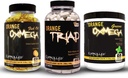 KJØP LABS Bundle inneholder 45 serveringer av Orang Triad, Orange Oksimega Greens Spearmint og 120 Ct Orange Oksimega Fish Oil Softgels