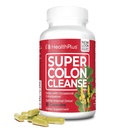 Helse Plus Super Colon rengjøring 15 dagers forsyning av Gentle Gut Cleanse Detox, Psyllium Husk, Probiotika for lindring og digestiv støtte, 60 kapsler