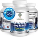 Bare natur ren – enkel natts søvnstøtte – naturlig kosttilskudd – magnesium – valerisk rot – kamille – melatonin – grønnsakerkapsel - ikke-GMO