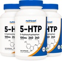 Nutricost 5-HTP 100mg, 240 Vegetariske kapsler (5-hydroksytryptophan) - Ikke-GMO & Glutenfri (3 flasker)