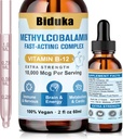 10 000mcg vitamin B12 sublingual flytende dråper, unik formel med D3, B9(Folsyre), kalsium, støtte energi, hjerte, humør, hjerne, immunsystem, vegetarisk, ikke-GMO og glutenfri