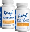 Konsyl Daily Psyllium Fiber Capsules - Inneholder 1500 mg av alle naturlige Psyllium Husk pulver per servering - støtter digestiv helse og vektkontroll mål + (2 pakke - 200 greve hver)