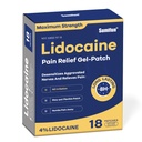 Sumifon 4% Lidocaine smerte relief patches - OTC Maksimum styrke - Fleksibel & langlasting, 18-talls Lidocaine lapper for rygg, hals, muskel, leddsmerter - uscented smerte patch