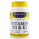Sunn opprinnelse Vitamin D3 & K2 - Vitamin D3, 50 mg - Vitamin K2, 200 mg - Enkelt Absorberbare vitamin D & vitamin K Kosttilskudd - Ikke-GMO & Glutenfri kosttilskudd - 60 Softgels