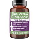 Intim Rose Aloe Vera Kapsler - IC Kosttilskudd - 200x Konsentrasjon ren Aloe Vera + D-Mannose + Kalsium - lett å svelge Aloe Piller