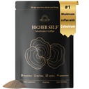 Høyere SELFTM Mushroom Coffee Ultimate Focus & Immune Support Blend med 40% IgG Colossrum, Organic Arabica, Lion's Mane, Reishi, Chaga, L-Theanine og Frankincense for immunsupport, Focus, Energi, Mood og Gut Health ® 7oz. 40 porsjoner
